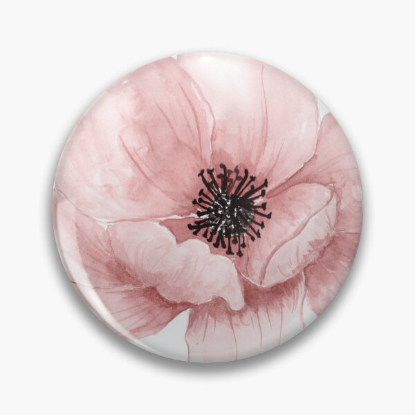 Item preview, Flower Watercolor painting, Pink hand-painted flowers, pink flower, color, cartoon designed and sold by widowidad.