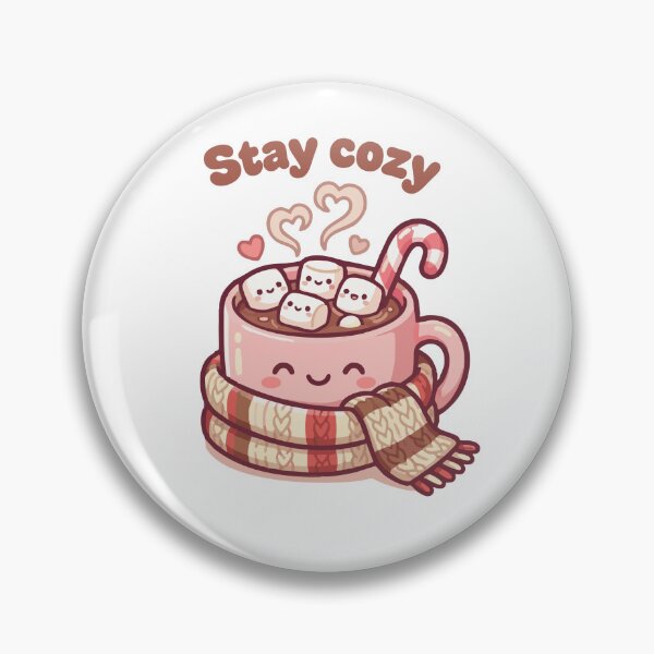 Item preview, Kawaii Hot Cocoa Mug Stay Cozy Winter Art designed and sold by ffpdsgn.