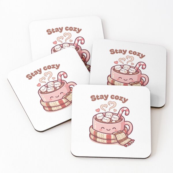 Item preview, Kawaii Hot Cocoa Mug Stay Cozy Winter Art designed and sold by ffpdsgn.
