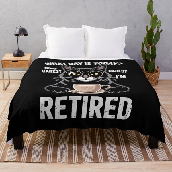 Item preview, Womens What Day Is Today Who Cares I'm Retired Cat Mom Retirement  designed and sold by VerseFarm.