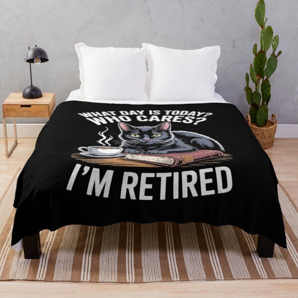 Item preview, Womens What Day Is Today Who Cares I'm Retired Cat Mom Retirement0  designed and sold by VerseFarm.