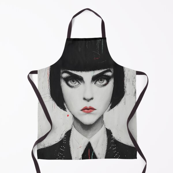 Item preview, Fierce Gothic Bob Punk Girl Portrait designed and sold by Shoot-The-Moon.