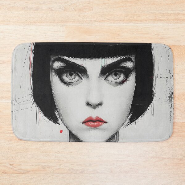 Item preview, Fierce Gothic Bob Punk Girl Portrait designed and sold by Shoot-The-Moon.