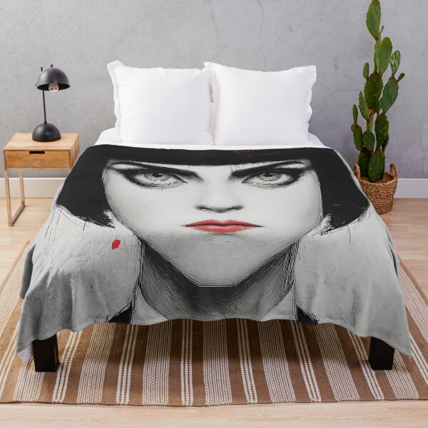 Item preview, Fierce Gothic Bob Punk Girl Portrait designed and sold by Shoot-The-Moon.