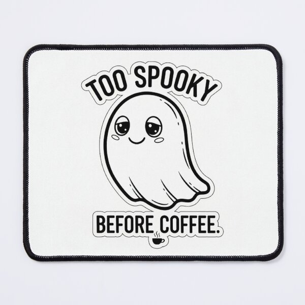 Item preview, Awkward Ghost - Cute Black and White Doodle designed and sold by PrintByte.