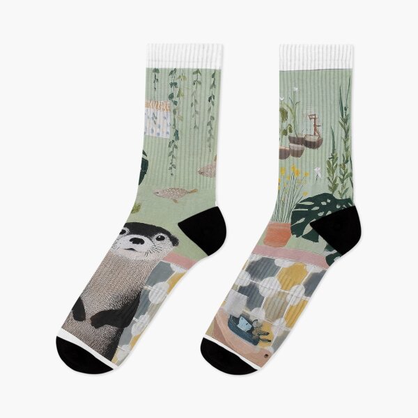 Item preview, Charming Otters in a Cozy Kitchen designed and sold by lautir.