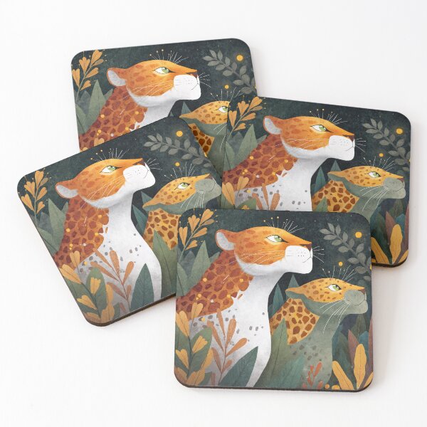 Item preview, Jungle Majesty – Twin Leopards in Lush Foliage designed and sold by ForeverPrintsOK.