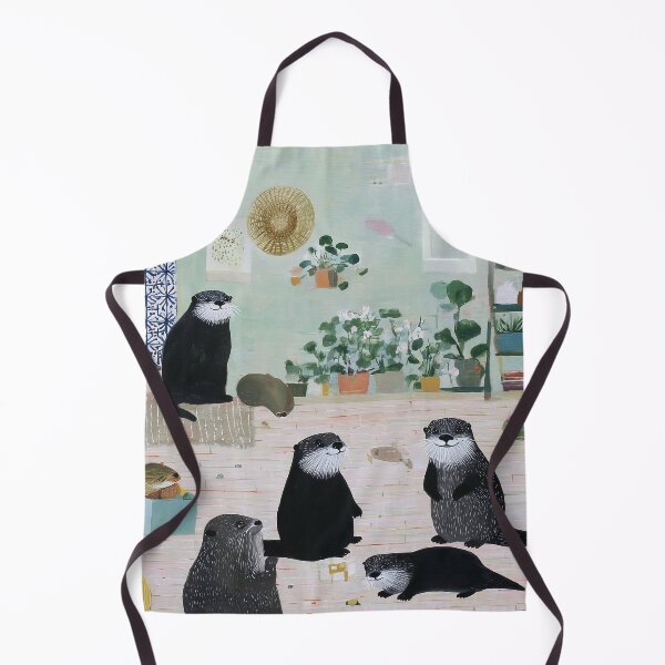 Item preview, Whimsical Otters in a Cozy Room designed and sold by lautir.