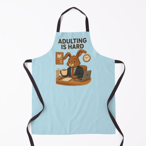 Item preview, Adulting is hard - rabbit in office designed and sold by Sn1ver.