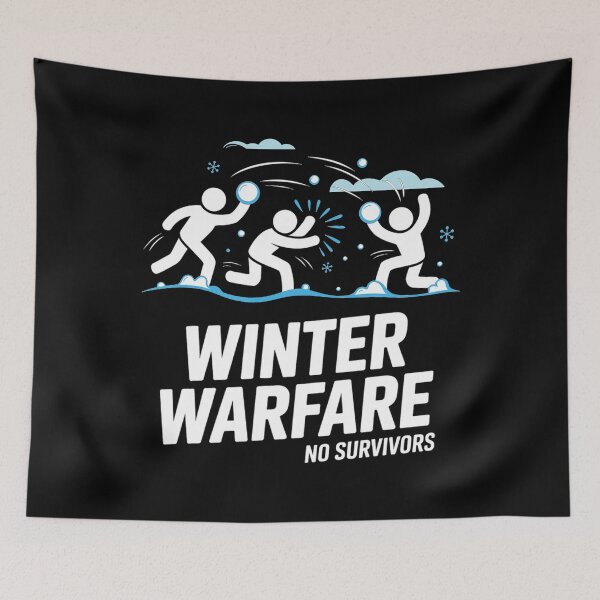 Item preview, Winter Warfare Funny Snowball Battle designed and sold by MonkiFlipp.