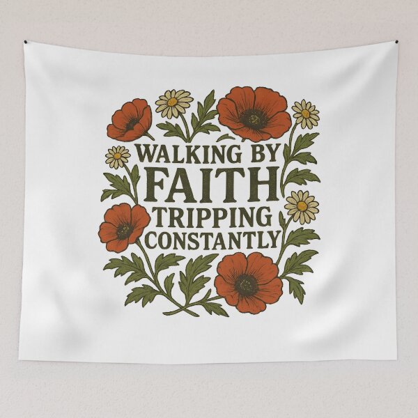 Item preview, Funny Walking By Faith Tripping Constantly designed and sold by hemagamo.