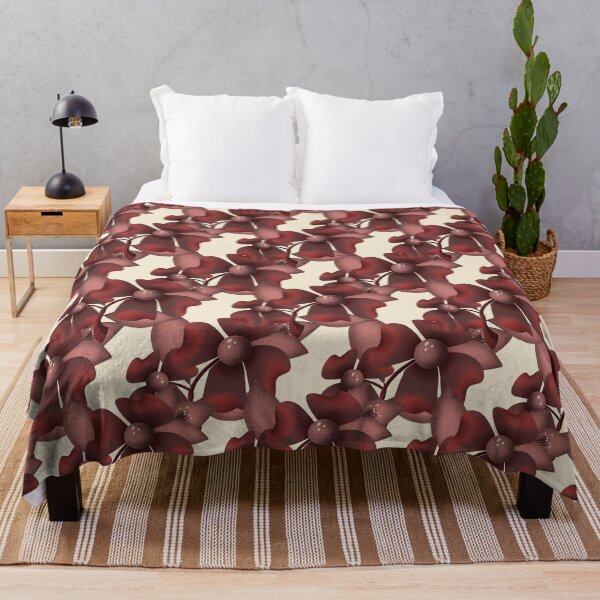 Item preview, Deep Red Floral Pattern Elegant Botanical Seamless Design designed and sold by Almanzart.
