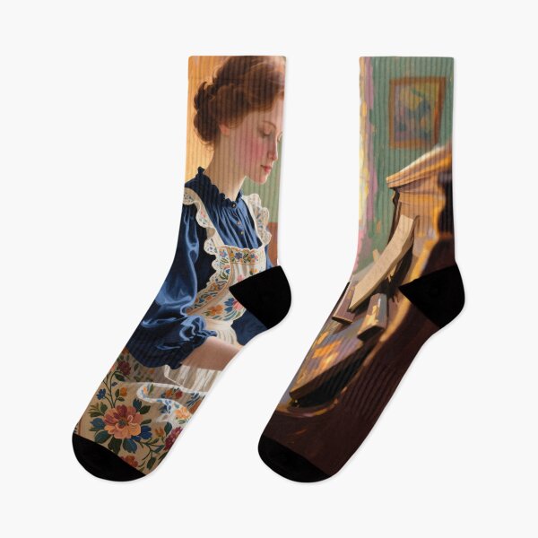 Item preview, Pretty lady playing piano  designed and sold by Lefteris Betsis.