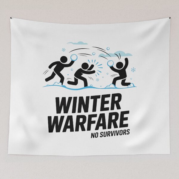 Item preview, Winter Warfare Funny Snowball Battle designed and sold by MonkiFlipp.