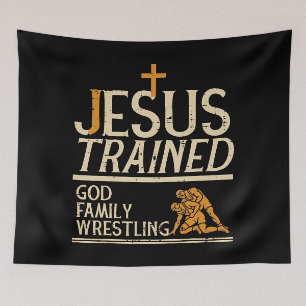 Item preview, Jesus Trained God Family Wrestling Christian Wrestler Men designed and sold by TamaraIrma.