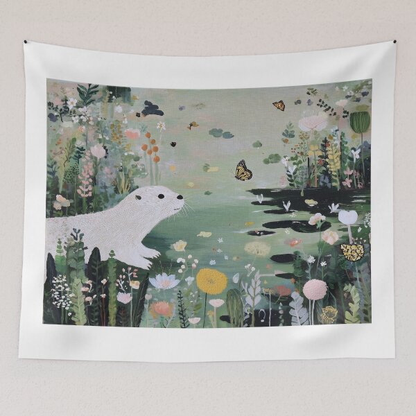Item preview, Otter in a Lush Garden designed and sold by lautir.