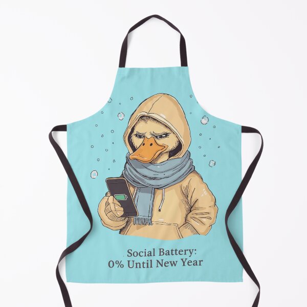 Item preview, Social Battery 0% Until New Year – Introvert Christmas Duck designed and sold by zoocore.
