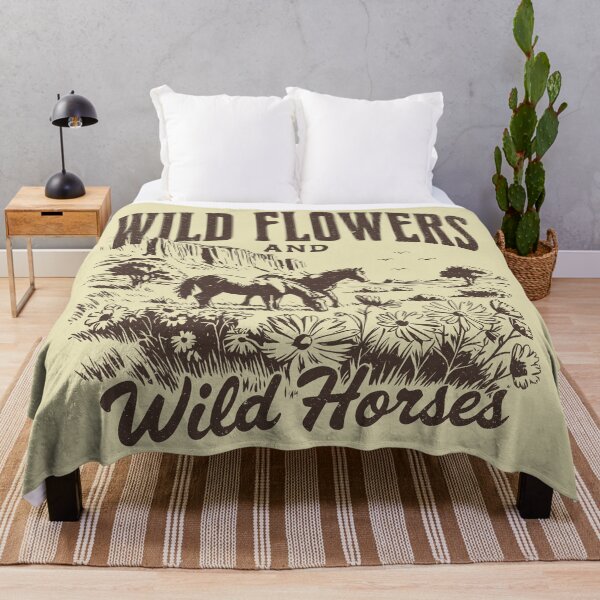 Item preview, Wild Horses & Wildflowers Vintage Western Rural designed and sold by Y-Vibes.