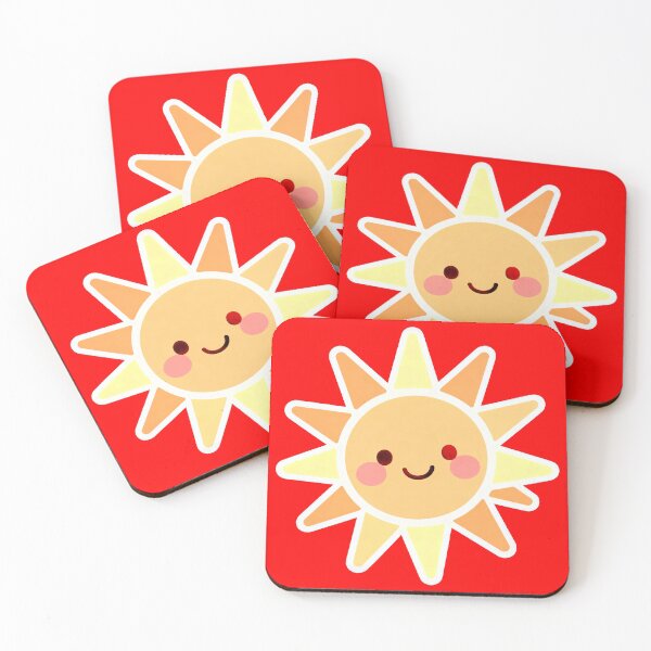 Item preview, Cute Kawaii Sun: Smiling Sunshine with Watercolor Texture designed and sold by RudArtAI.