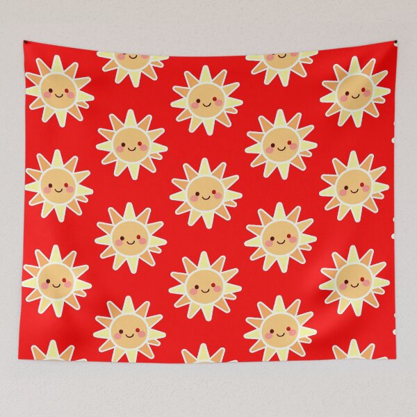 Item preview, Cute Kawaii Sun: Smiling Sunshine with Watercolor Texture designed and sold by RudArtAI.