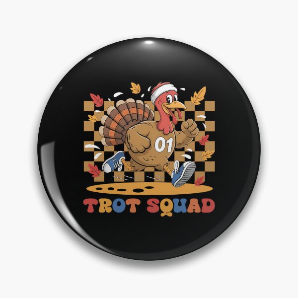 Item preview, Thanksgiving Squad Gobble Cute Trot 80s Fall Happy designed and sold by CalvinVanAuken.