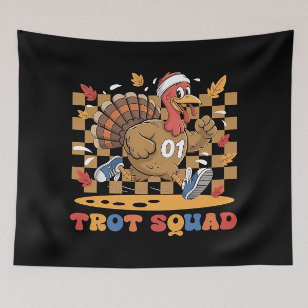 Item preview, Thanksgiving Squad Gobble Cute Trot 80s Fall Happy designed and sold by CalvinVanAuken.