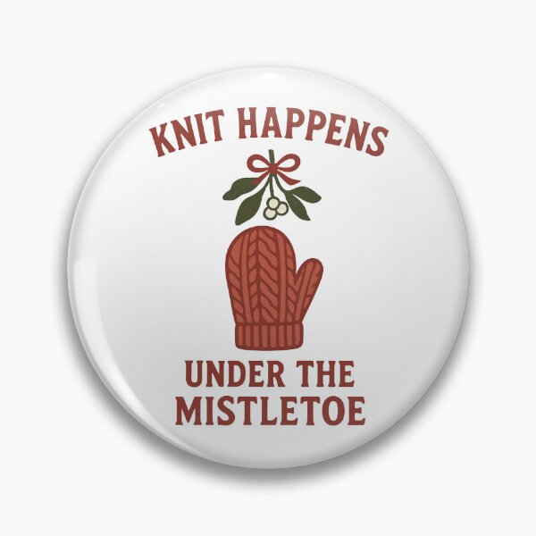 Item preview, Knit Happens Under the Mistletoe – Funny Knitting & Crochet Christmas designed and sold by smallcatvn.
