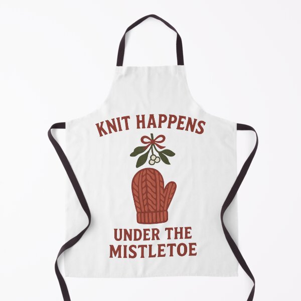 Item preview, Knit Happens Under the Mistletoe – Funny Knitting & Crochet Christmas designed and sold by smallcatvn.