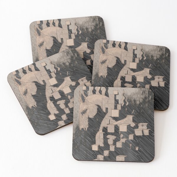 Item preview, Fragmented Knight – Surreal Glitch Chess Art designed and sold by WittyUnknown.