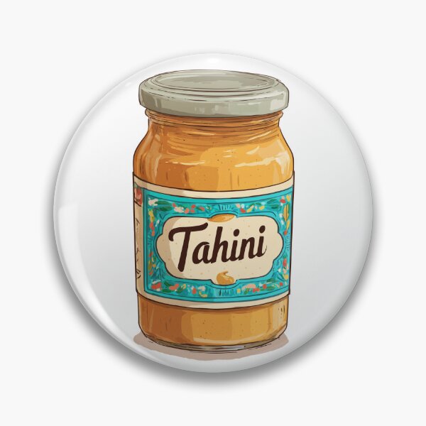 Item preview, Classic Tahini Jar with Ornate Label Foodie Graphic designed and sold by ChefsSpicyFits.
