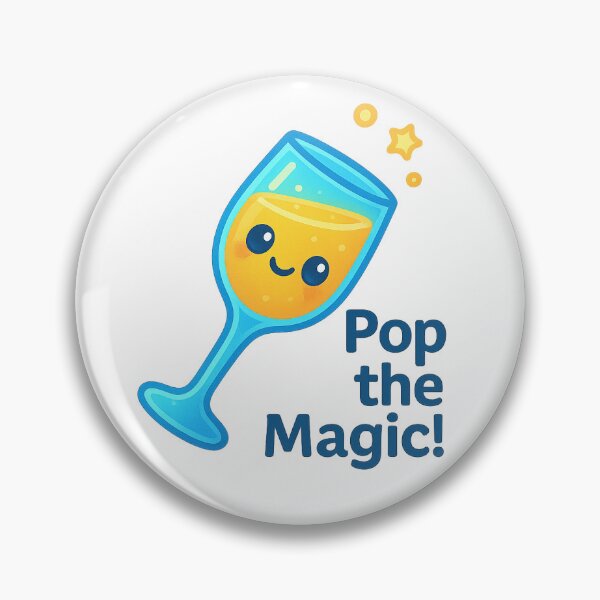 Artikelvorschau, Pop the Magic – Cute Neon Champagne Glass entworfen und verkauft von CyberCharm.