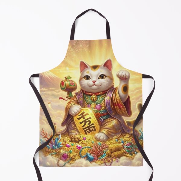 Item preview, Golden Maneki Neko: Beckoning Joy & Abundance - Japanese Lucky Cat Art / Mori no Akari (黄金の招き猫:喜びと豊かさを招く - 日本の幸運の猫アート / 森の灯り) designed and sold by Mori-no-Akari.