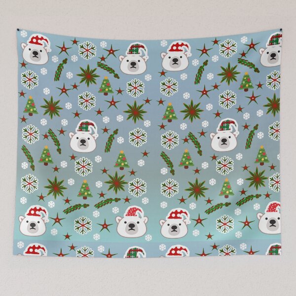 Item preview, Cute Christmas Polar Bear Seamless Pattern – Winter Holiday Bear Design. designed and sold by HopeAndHustle.