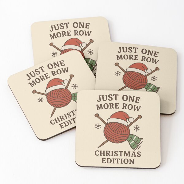 Item preview, Just One More Row – Christmas Edition | Knitting & Crochet Holiday designed and sold by smallcatvn.