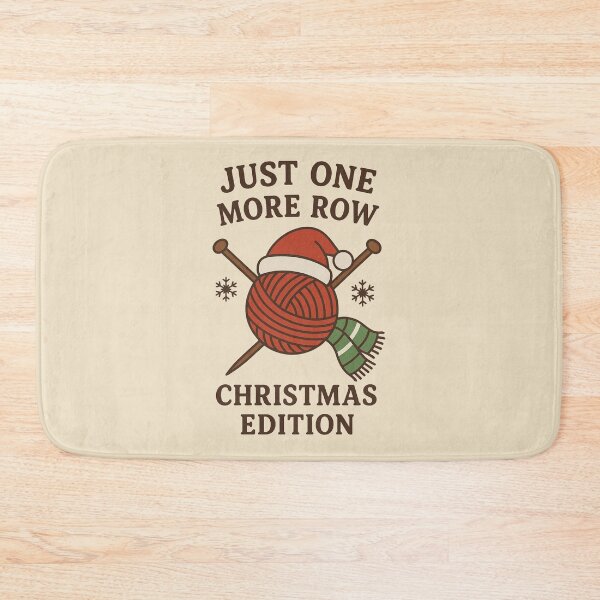 Item preview, Just One More Row – Christmas Edition | Knitting & Crochet Holiday designed and sold by smallcatvn.