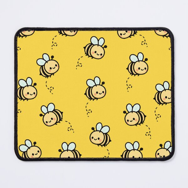 Item preview, Kawaii Bee Pattern, Cute Flying Bees designed and sold by imperiumpublicitario .