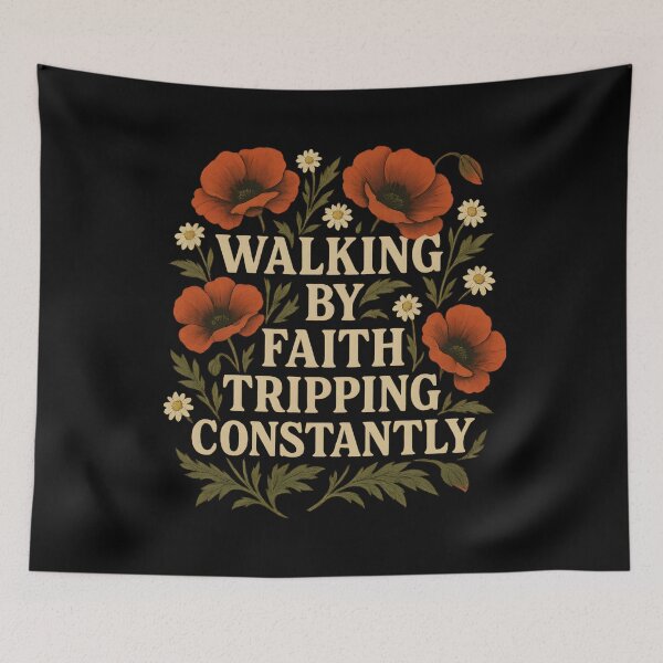 Item preview, Funny Walking By Faith Tripping Constantly designed and sold by hemagamo.