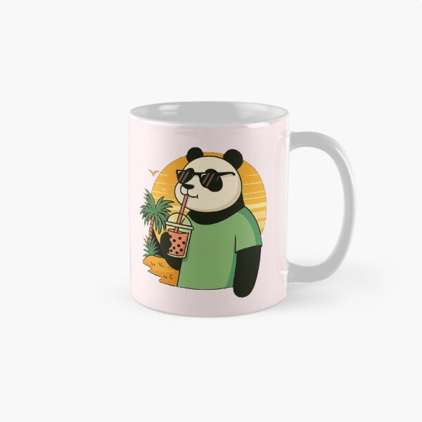Item preview, Chill Panda Boba Tee – Cute Bubble Tea Panda Summer Beach T-Shirt designed and sold by KDesignCrafts.