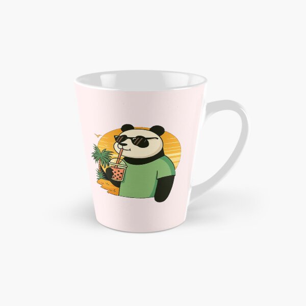 Item preview, Chill Panda Boba Tee – Cute Bubble Tea Panda Summer Beach T-Shirt designed and sold by KDesignCrafts.