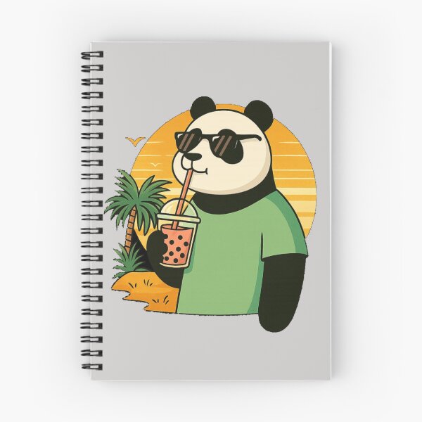 Item preview, Chill Panda Boba Tee – Cute Bubble Tea Panda Summer Beach T-Shirt designed and sold by KDesignCrafts.