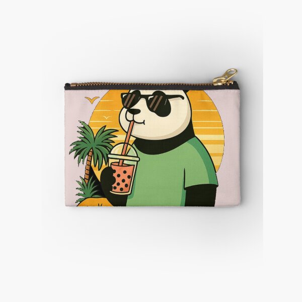 Item preview, Chill Panda Boba Tee – Cute Bubble Tea Panda Summer Beach T-Shirt designed and sold by KDesignCrafts.