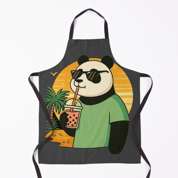 Item preview, Chill Panda Boba Tee – Cute Bubble Tea Panda Summer Beach T-Shirt designed and sold by KDesignCrafts.