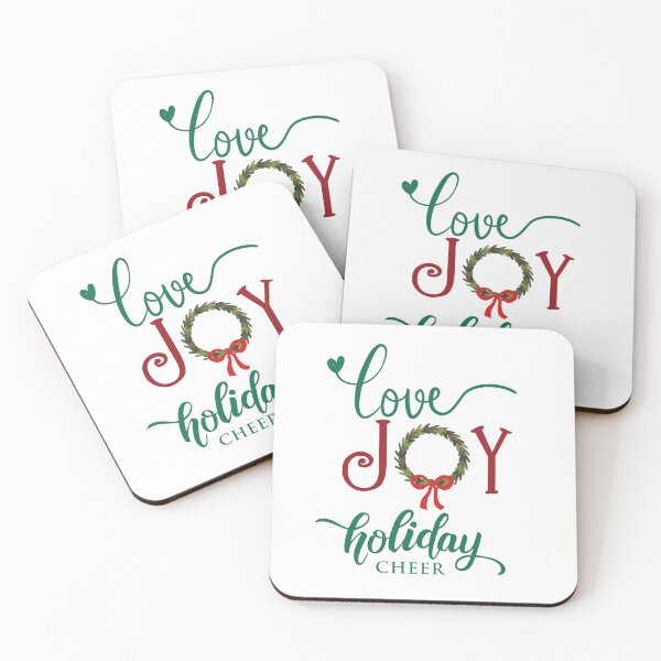 Item preview, Love Joy Holiday Cheer Typography Art Print | Christmas Wreath Sign T-Shirt designed and sold by Kayshies8120.