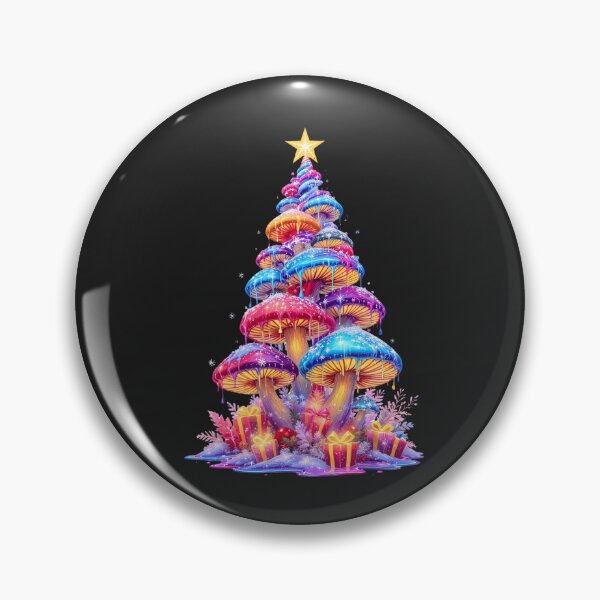 Item preview, Dripping Christmas Mushroom Tree – Neon Holiday Fantasy Art | Colorful Glow Design designed and sold by ColorSplash123.