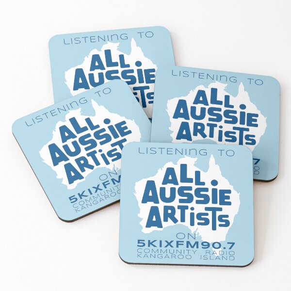 Item preview, All Aussie Artists on 5KIxFM90.7 (Dark Theme) designed and sold by ezcreate.media.