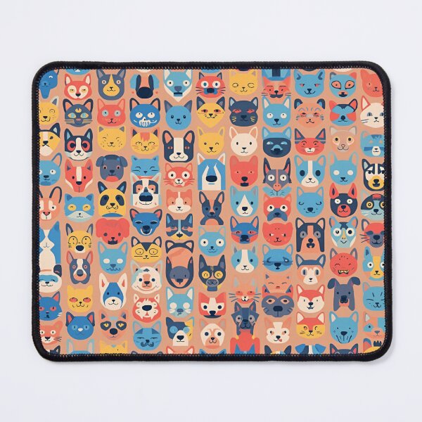 Item preview, Retro Cat and Dog Faces designed and sold by Bears Whiskers.