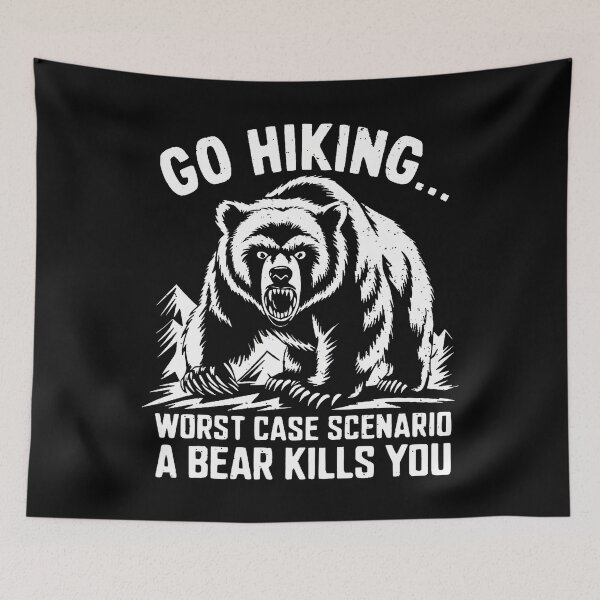 Item preview, Go Hiking Bear Mountain Forest Wildlife Camping Wilderness designed and sold by TerryAnnie.