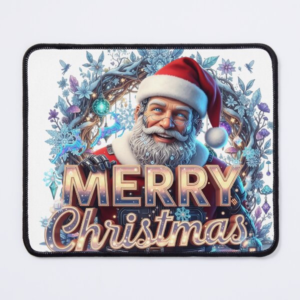 Item preview, Cyber Santa Claus Christmas Card Description designed and sold by newvisionart191.