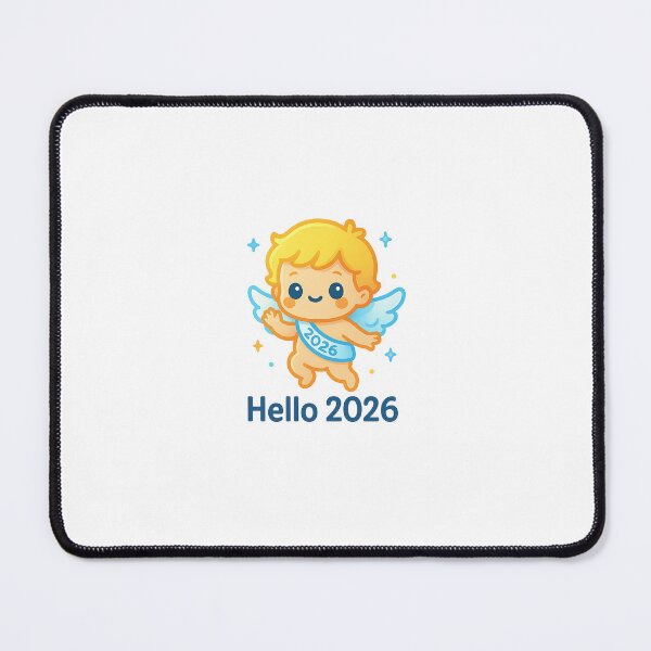Item preview, Hello 2026 – Cute New Year Baby Angel designed and sold by CyberCharm.