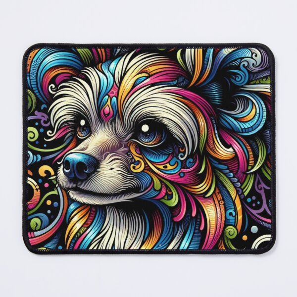 Item preview, Colorful Whimsical Chinese Crested Portrait designed and sold by Wags & Tails.
